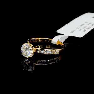 Conjunto de anillos de compromiso de boda de Plata de Ley 925 de alta calidad para mujer al por mayor IGI Certified Pear Cut Moissanite Party - Product Image 3