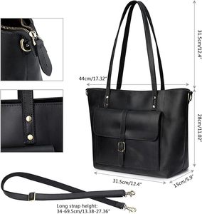 กระเป๋าถือหนังแท้จากนักออกแบบคุณภาพสูงพร้อมสายคล้องรถเข็นสำหรับร้านเสื้อผ้าออนไลน์ - Product Image 3