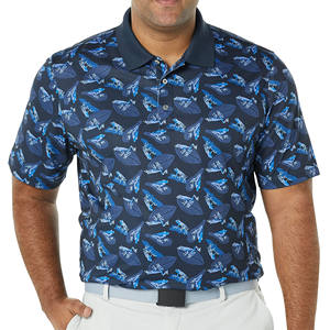 Polo de hombre de talla grande con impresión personalizada de alta calidad, transpirable, 100% algodón, ropa informal lisa en blanco, Polo de Golf para hombre - Product Image 5