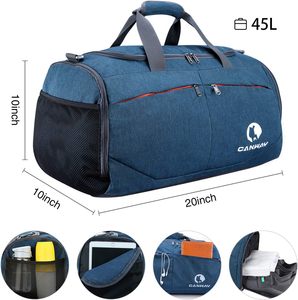 Sacs de sport pliables résistants à l'eau pour hommes et femmes Sac de sport pour le voyage, le yoga et la randonnée - Product Image 4
