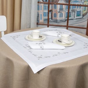 Serviettes en tissu de broderie serviettes de table lavables douces réutilisables pour la Table à manger OEM de dîner de famille de fête de mariage - Product Image 5