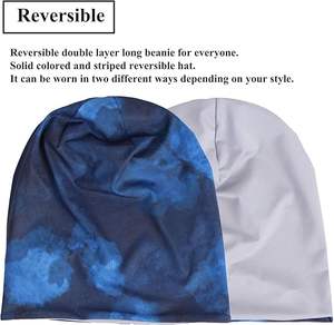 Gorro holgado largo de gran tamaño y cálido unisex, venta al por mayor, gorros de moda de estilo desgastado para hombres y mujeres, gorros holgados - Product Image 2