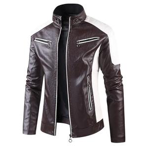 Veste en cuir grande taille de haute qualité pour hommes, vêtements d'extérieur coupe-vent, fermeture à glissière, vêtements de course automobile respirants - Product Image 1