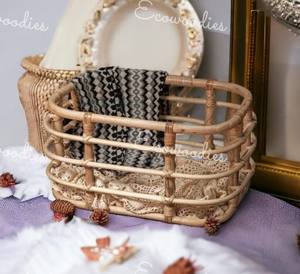 Mini tissé rotin moïse panier bébé photographie posant des accessoires auxiliaires Photo tir Poser panier petit Bassine rotin berceau - Product Image 2