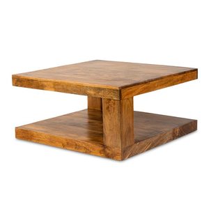 Mesa de centro sólida bien amueblada con material de madera de forma cuadrada de alta tendencia para oficina y mesa de aperitivos para el hogar disponible - Product Image 5