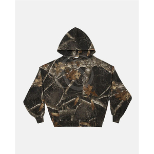 Custom Men's Winter Plus Size Heavyweight Cotton/Polyester Breathable Casual Full Print Camo Hoodie Straight Leg <b>Sweatpants</b> <b>Set</b> - Product Image 2