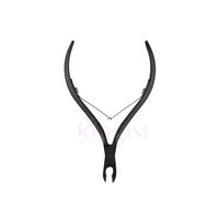 Coupe-cuticules en acier inoxydable rose à marque privée, extrêmement tranchant et durable, pour manucure et pédicure des doigts et des orteils, courbé