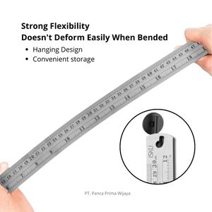 ไม้บรรทัดสแตนเลสคุณภาพสูง ISKU ขนาด 15 ซม. ความแม่นยำ 0.5 มม. ป้องกันสนิม สำหรับงานอุตสาหกรรมและงาน DIY - Product Image 4