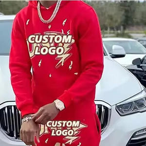 OEM al por mayor tendencia hombres conjuntos algodón poliéster Patchwork chándal personalizado Streetwear chándales para hombres - Product Image 5