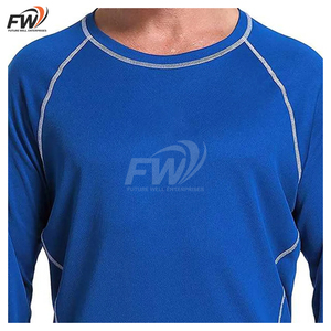 เสื้อยืดออกกำลังกายแบบรัดรูปแขนยาวสำหรับผู้ชาย พิมพ์ลายโลโก้ตามสั่ง เสื้อรัดรูปสำหรับกีฬา BJJ และ MMA แบบซับลิเมชั่น - Product Image 6