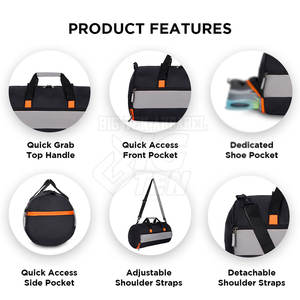 Bolsa de lona de gran capacidad diseñada para ropa, zapatos, equipo y accesorios, ideal para viajes, deportes y entrenamiento. - Product Image 4