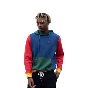Vente en gros de sweat à capuche tendance pour hommes pull à manches longues colour block idéal pour l'université porter décontracté style de rue et loisirs - Product Image 1