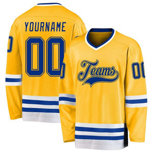 Maillots de hockey sur glace personnalisés pour hommes et femmes avec logos sublimés et brodés Service OEM pour maillots et ensembles d'uniformes de hockey - Product Image 1