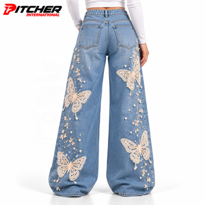 Jeans de Mujer al por Mayor, Jeans de Mezclilla Vintage para Minoristas de Boutiques, Suministro de Marca Privada con Logotipo Personalizado - Product Image 3