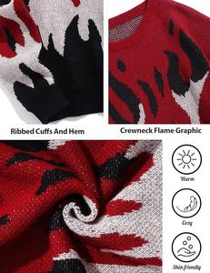 Retro Patchwork Pattern Winter <b>Cardigan</b> Sweater with Button Detail Colorful <b>Knitted</b> for <b>Men</b> & Women Warm Casual Street Style - Product Image 6