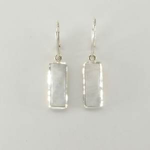 925สี่เหลี่ยมพลอยสีรุ้งแท้ทรงสี่เหลี่ยมมุมฉากตัดเป็นเงินสเตอร์ลิงต่างหูตุ้งติ้งทรงสี่เหลี่ยมสำหรับผู้หญิงเครื่องประดับหินวันเกิดจาก June - Product Image 4