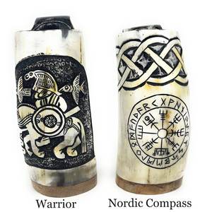 Tasses à boire personnalisées en corne de buffle polie, fabriquées à la main, écologiques - Cadeau élégant pour les amateurs de bière - Product Image 3