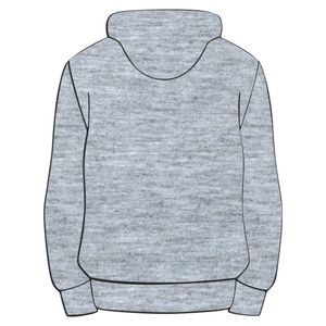 Premium Heather Grey Omega Chenille Hoodie Mezcla de algodón Ropa de fraternidad griega Divine Nine College Ropa Año de Fundación 19XX - Product Image 3