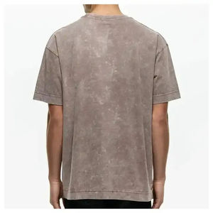 T-shirt vintage de qualité supérieure pour hommes 250Gsm Heavy Duty Cotton Custom Oem Acid Wash Design Drop Shoulder - Product Image 2