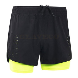 Fabricación de fábrica Pantalones cortos de fitness de color sólido para hombres Diseña tu propio producto Pantalones cortos de fitness para hombres - Product Image 4