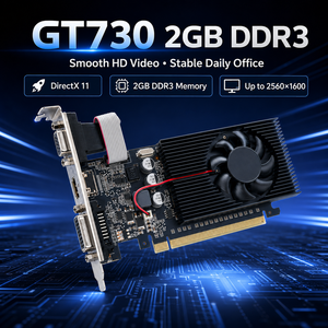 ใหม่โปรไฟล์ต่ำ <span class=keywords><strong>GT730</strong></span> <span class=keywords><strong>2GB</strong></span> <span class=keywords><strong>DDR3</strong></span> 64 บิตสำหรับการ์ดกราฟิกเดสก์ท็อปแบบพัดลมสำหรับ DVI VGA - Product Image 3