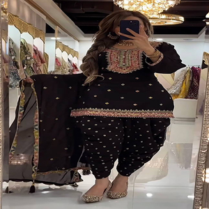 Traje Tradicional Indio para Mujer, Diseño Ramzan Salwar Kameez, Traje Pakistaní con Pantalón Estilo Dhoti, Listo para Usar, Gran Venta - Product Image 1