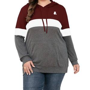 Street Wear femmes surdimensionné 100% coton bloc à capuche hiver lourd polaire avec broderie strass Logo imprimé Design - Product Image 1