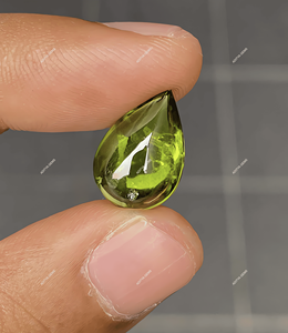 Cabujones de corte de pera verde con piedras semipreciosas de peridoto natural AAA para la fabricación de joyas de 4x6mm a 15x20mm de olivino - Product Image 4