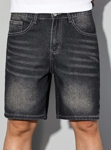 Pantalones cortos de mezclilla rectos de estilo vaquero para hombre, pantalones cortos transpirables de verano de alta calidad, desteñidos al sol para hombres, MOQ bajo, alta calidad - Product Image 5