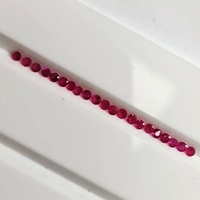 Pierres précieuses en vrac de coupe ronde à facettes chauffées par un rubis rouge naturel du Mozambique pour la fabrication de bijoux au meilleur prix
