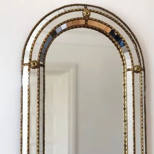 Large <b>Vintage</b> Venetian Full Length Brass <b>Mirror</b> - Product Image 1