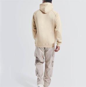 Invierno de alta calidad Beige grueso algodón poli polar de gran tamaño manga raglán máscara de cara completa sudaderas con capucha para hombres - Product Image 2