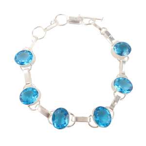 For Zircon Sterling Silver Charm <b>Bracelet</b> 925 Oval Cut Luxury Simple Classic Design Handmade Jewelry Gift for Her - Product Image 5