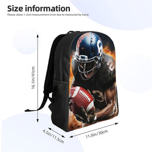 Sac à dos de football par sublimation, design le plus récent, multicolores, prix raisonnable, directement de l'usine - Product Image 3