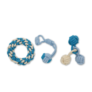 Set di Giocattoli da Tiro per Cani in Corda di Cotone Riciclato, Stile Semplice e Durevole - Non Tossico e Sicuro per Masticatori Leggeri - Product Image 1