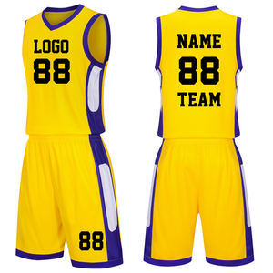 Ropa de entrenamiento deportivo de tela transpirable de alta calidad, uniformes de baloncesto por sublimación personalizados, ropa deportiva para niños, incluye conjuntos de pantalones cortos - Product Image 3