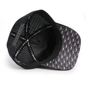 Broderie surélevée 3d personnalisée bord incurvé coupe au laser trou perforé chapeau séchage rapide maille imperméable 5 panneau casquettes de camionneur chapeau de golf - Product Image 6