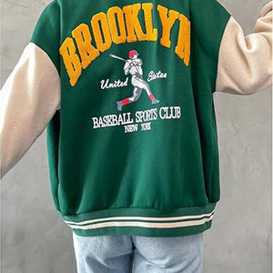 2025 personnalisé hommes Varsity Letterman veste qualité en plein air décontracté hiver veste Stand surdimensionné épais en cuir manches goutte - Product Image 6