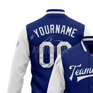 Belle combinaison de couleurs vestes universitaires d'hiver pour hommes broderie mode casual Slim hommes Bomber Baseball Varsity Jacket - Product Image 5