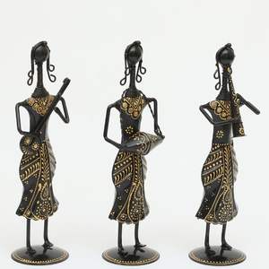 Eiko Set de 3 Muñecas Músico Metal Showpiece - Product Image 4