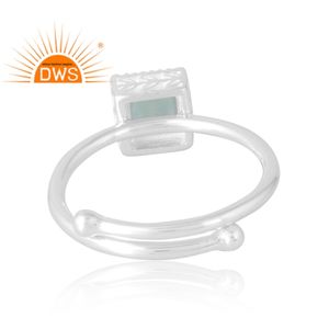 Anillo de piedras preciosas de amazonita Natural de Plata de Ley 925 más vendido, joyería personalizada para mujer, regalo para ella - Product Image 2