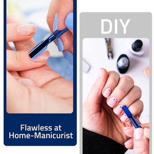 Poussoir à cuticules en argent inoxydable à double extrémité d'approvisionnement d'usine - Product Image 5