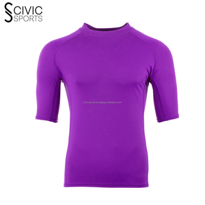 Durable Nylon Polyester MMA Rash Guard with Wicking Moisture & UV Protection for All Sports - Product Image 1