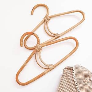 Custom logo Natural Rattan Wood <b>Clothes</b> <b>Hanger</b> Bulk Sale Durable Firm Cute rainbow <b>Wooden</b> <b>Hangers</b> for <b>Clothes</b> - Product Image 6