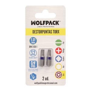 Set di Punte Torx T27 (2 Pezzi) in Acciaio S2 al Cromo Vanadio - Product Image 3