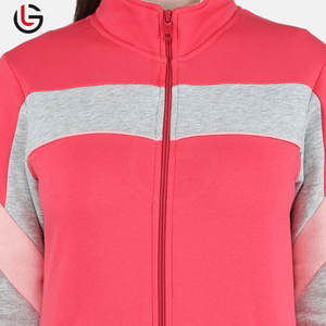 Qualité supérieure Hiver Femmes À Capuche Plus La Taille Deux Pièces Survêtement 100% Coton Polaire 280 GSM Personnalisable Conception Manches Longues - Product Image 5