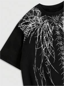 Camiseta lavada con ácido Vintage para hombre, camiseta de gran tamaño en blanco de algodón pesado desgastado, Camiseta de algodón 100% para hombre - Product Image 4