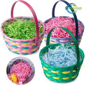 Venta al por mayor de cestas de bambú vietnamitas coloridas de alta calidad: elementos esenciales de Pascua con estilo ecológico - Product Image 3