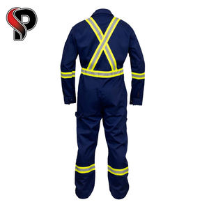 Ropa de trabajo de seguridad reflectante de alta visibilidad Unisex, mono, monos antillama, uniforme mecánico general, ropa de trabajo roja - Product Image 3