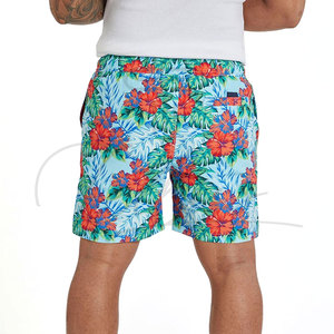 Shorts de bain de course à pied respirants de couleur unie à la vente en gros pour hommes avec fermeture à cordon et poches - Product Image 3